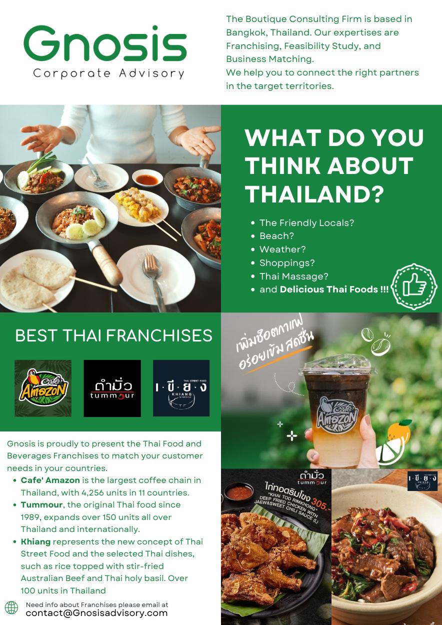 Best Thai Franchise for your country. 