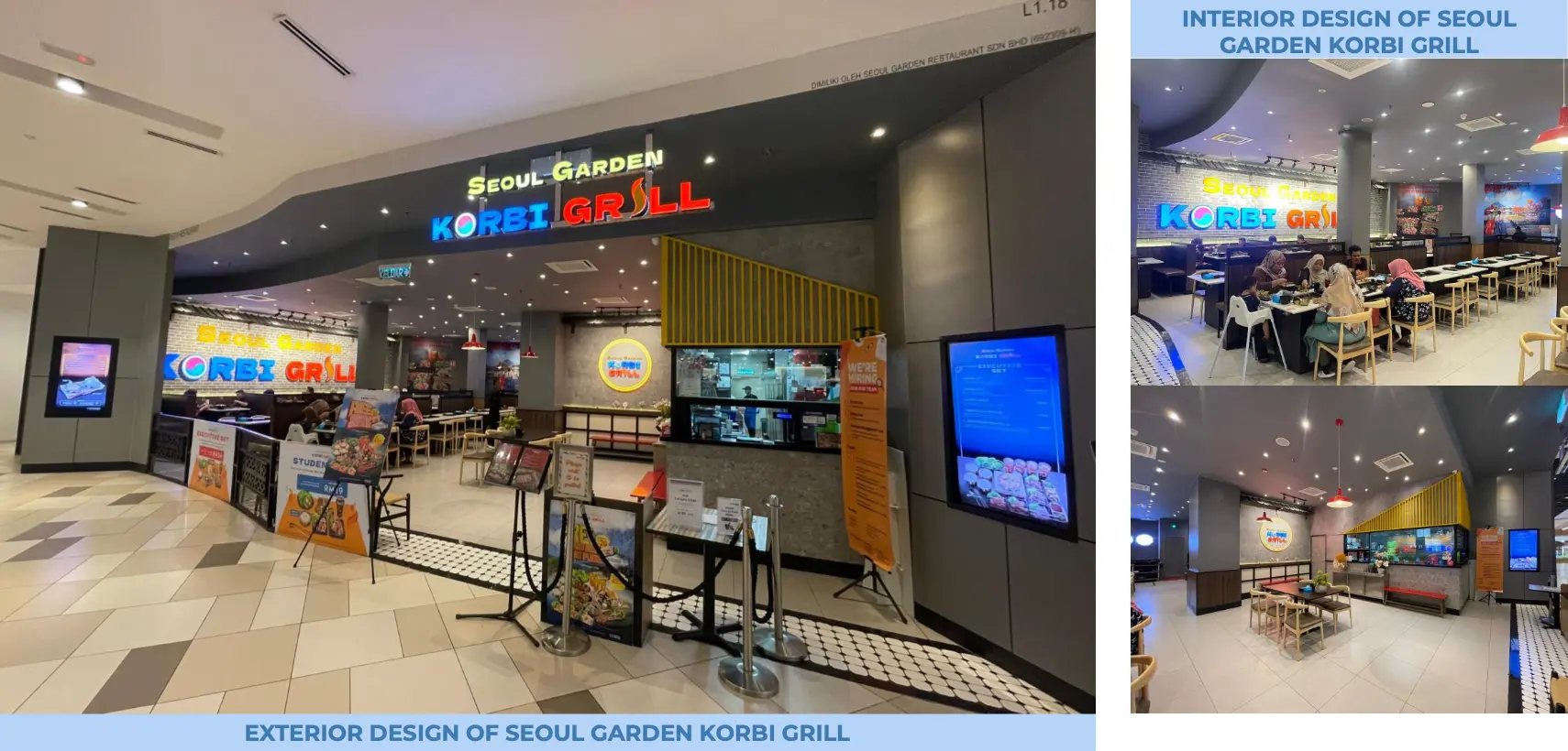 บรรยากาศร้าน Seoul Garden แฟรนไชส์ปิ้งย่างเกาหลีฮาลาลจากสิงคโปร์