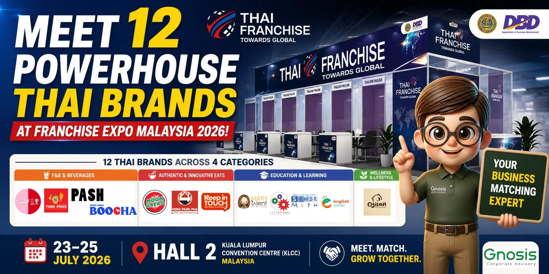 12 Thai Franchises in Franchise Expo Malaysia 2026 and consulting with Gnosis Advisory